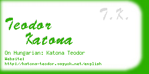 teodor katona business card